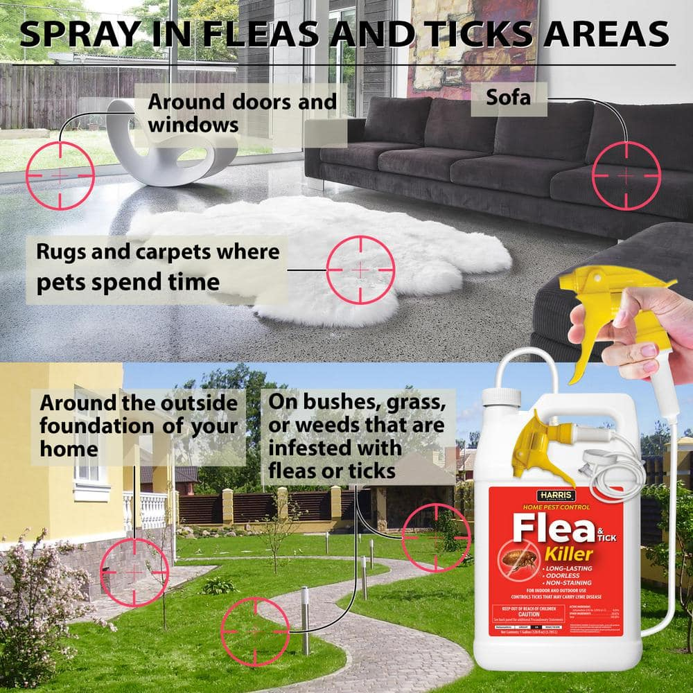 Harris Home Pest Control Flea & Tick Killer Liquid 1 gal