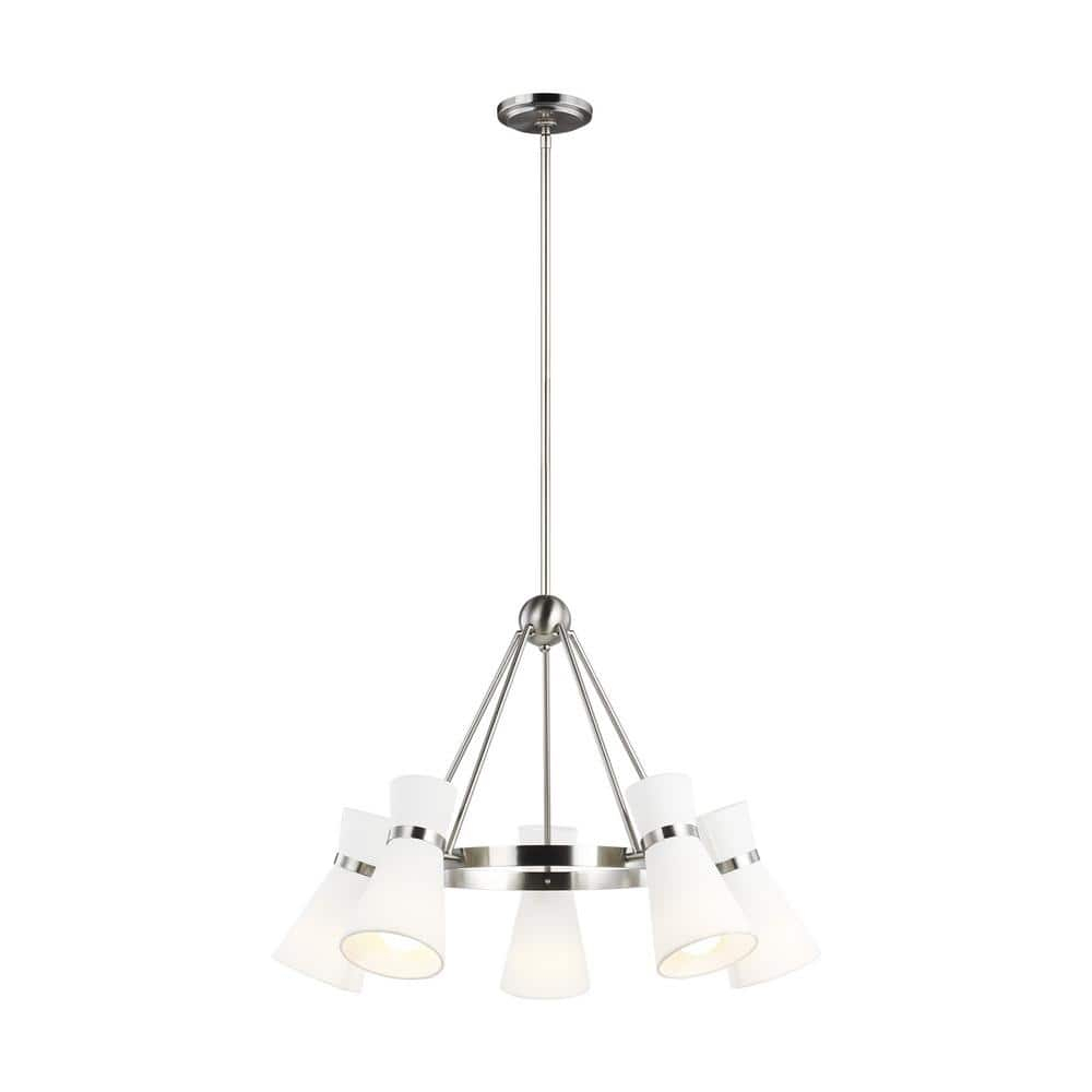 Clark Brushed Nickel Five Light Chandelier