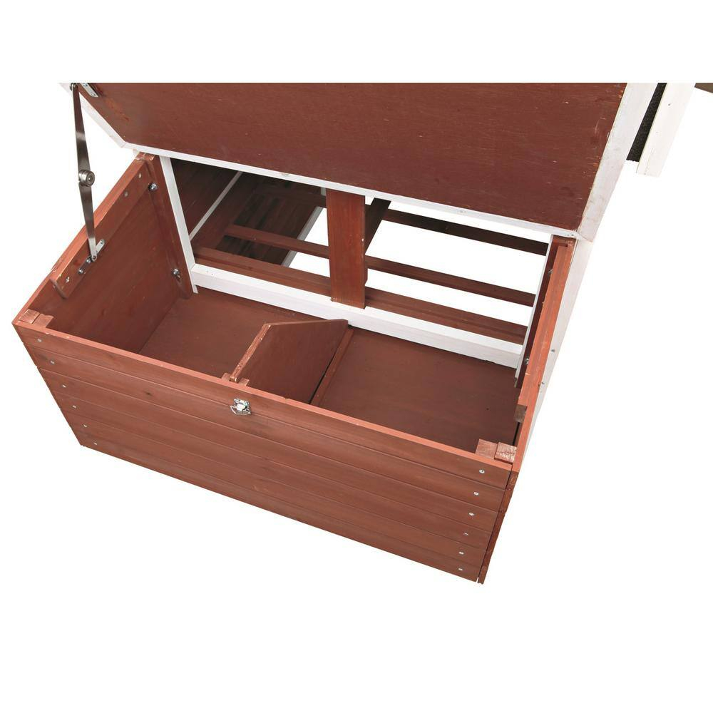 TRIXIE Weatherproof Wooded Backyard Chicken Coop, 2 Nesting Box Auburn Fits 2 Std Chicken