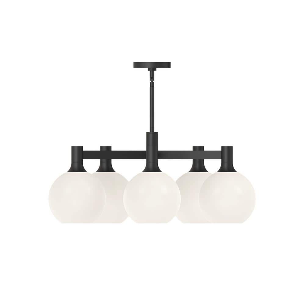Castilla Classic Chic Matte Black Five Light Chandelier