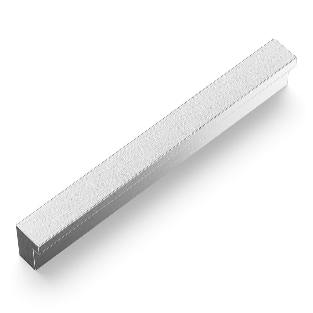 Brushed Nickel Modern Finger Cabinet Drawer Pull