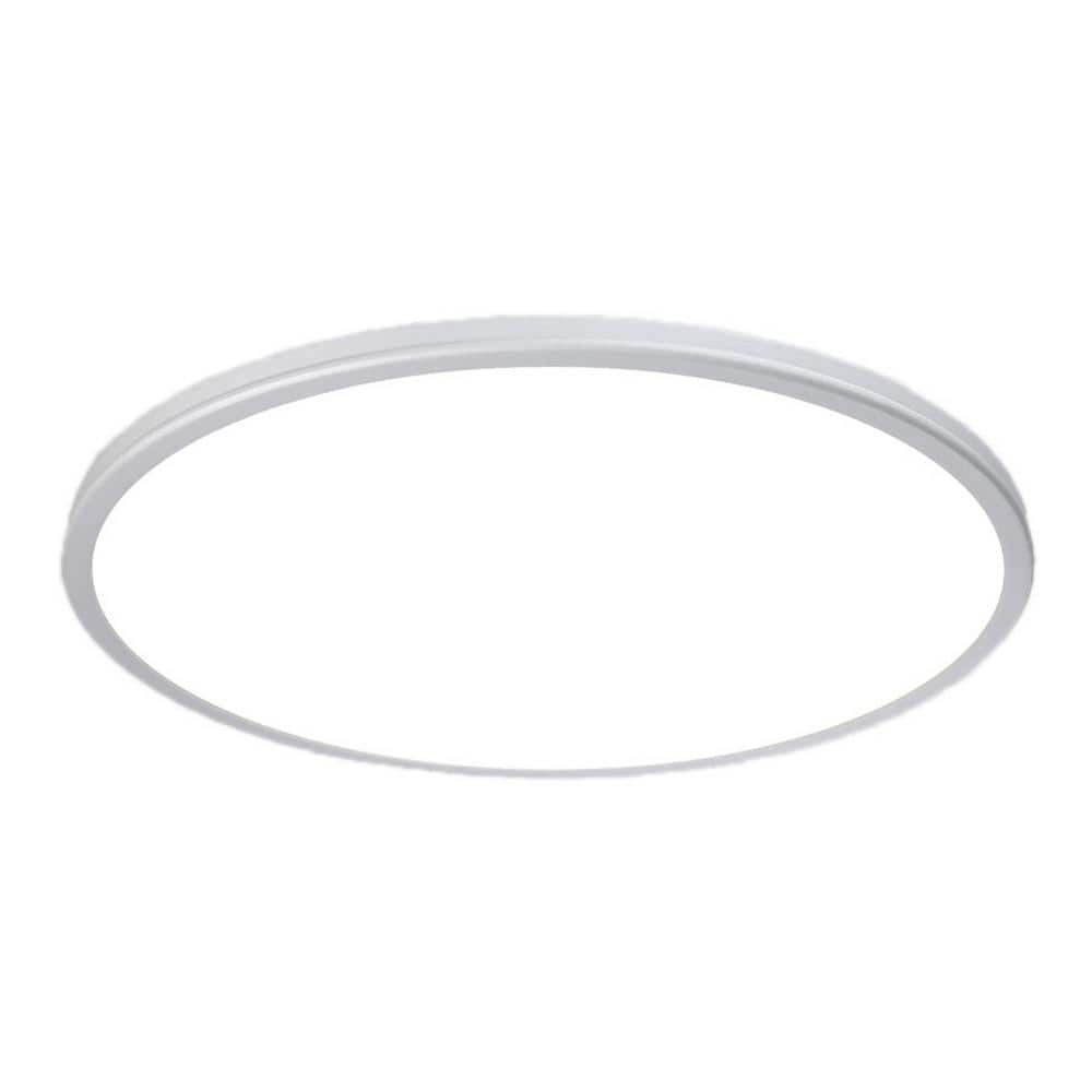 WAC Lighting Geos 22" LED 3000K Round Aluminum Low-Profile Flush Mount in Chrome