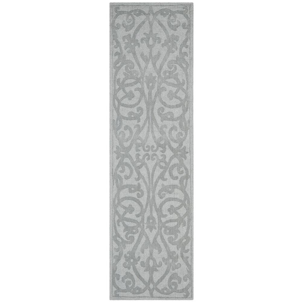 Impressions IM341 Hand Loomed Runner Rug - Grey - 2'3"x6' - Safavieh.