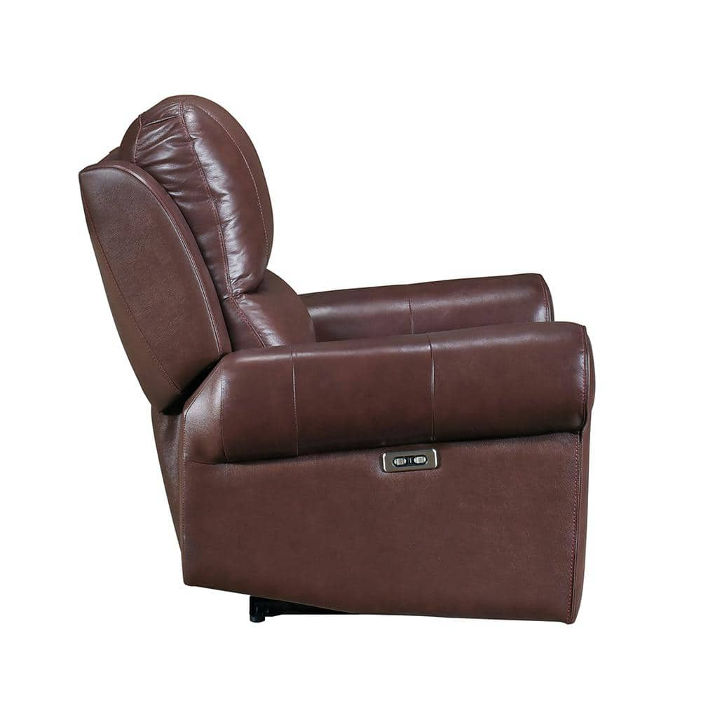 Lexicon McCall Leather Match Power Reclining Chair with Power Headrest in Brown