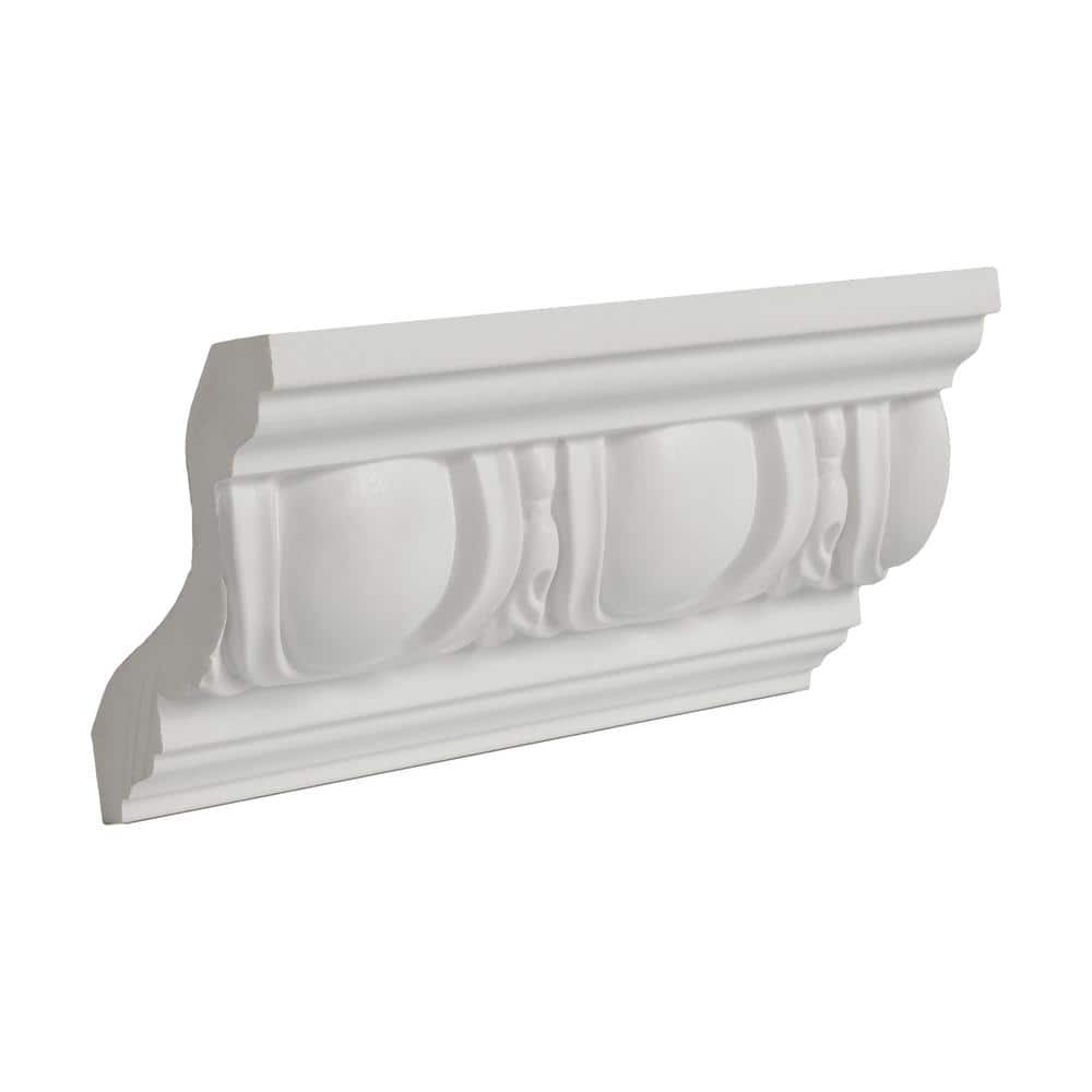 Architectural Products by Outwater L.L.C. 2-9/16 in x 3-1/8 in x 6 in Long Polyurethane Egg and Dart Crown Moulding Sample