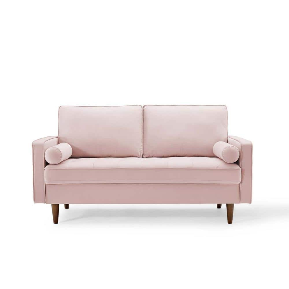 Valour Performance Velvet Loveseat Pink