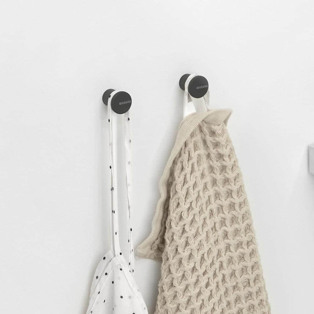 MindSet Knob Robe/Towel Hooks, Set of 2, in Mineral Infinite Gray