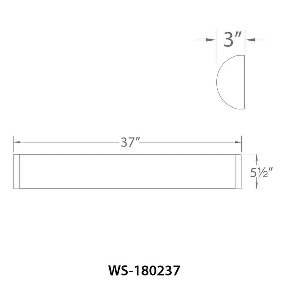 WAC Lighting Fuse 37-in 1 -Light Brushed Nickel Integrated LED Transitional Vanity light