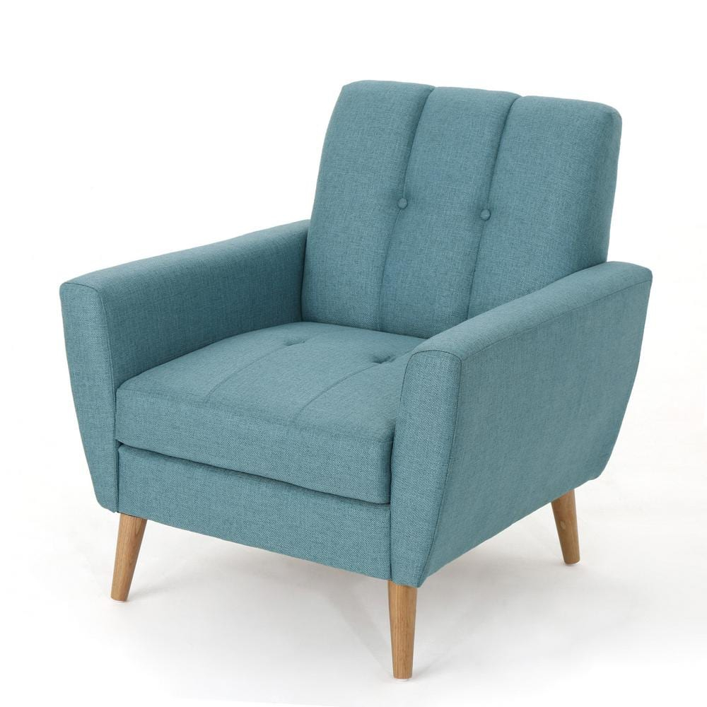 Treston Blue Fabric Tufted Club Chair