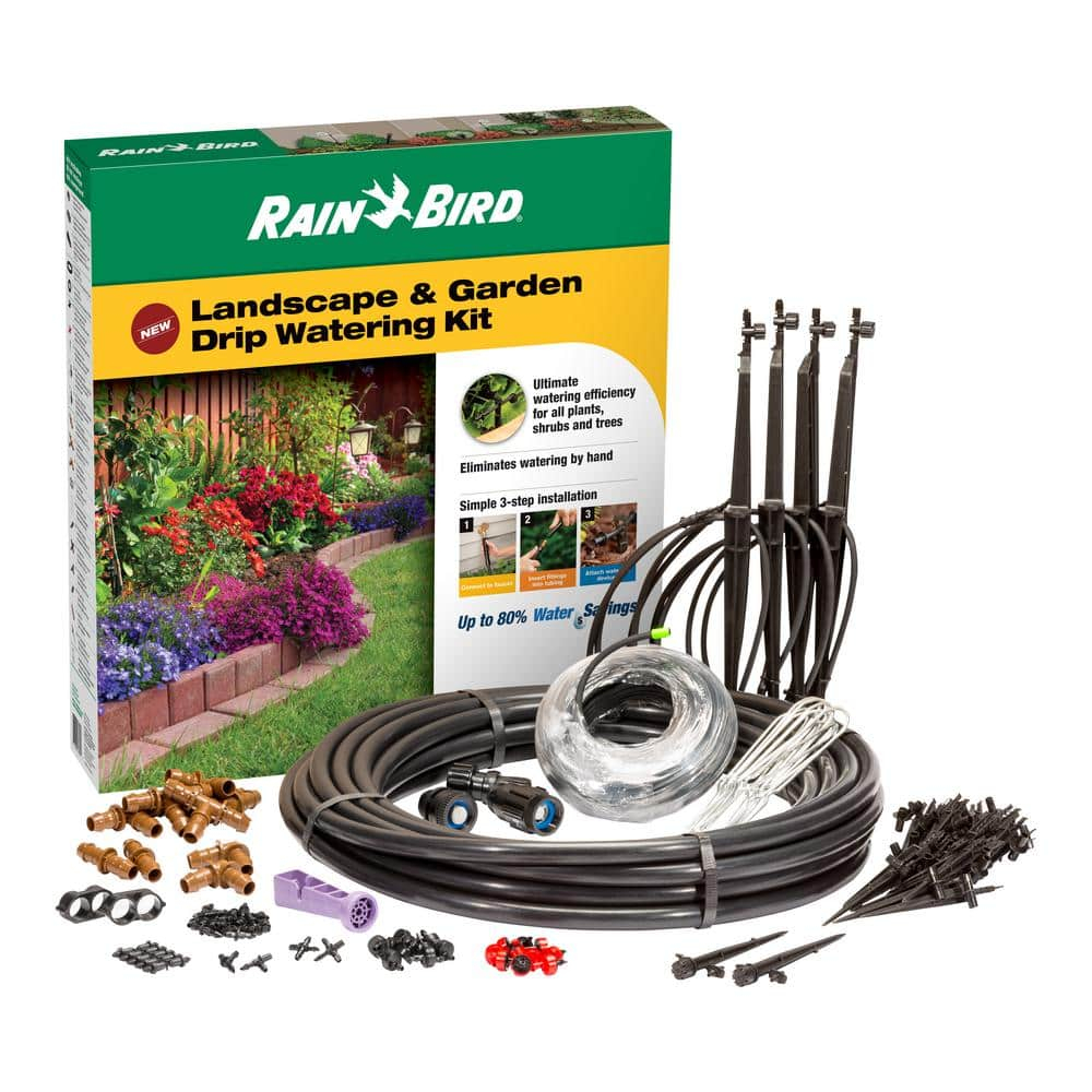 Rain Bird LNDDRIPKIT Drip Irrigation Landscape & Garden Watering 108 Piece Kit
