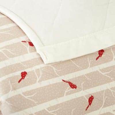Shavel Home Products Micro Flannel® Reverse to Sherpa Electric Blanket, Queen, Toile Celadon