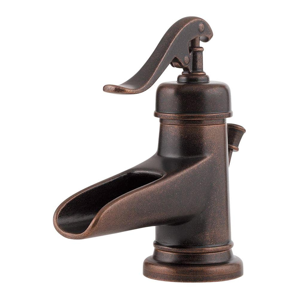RUIHONGQING Ashfield Bathroom Sink Faucet, Single Handle, Single Hole or 3-Hole, Rustic Bronze Finish, LF042YP0U