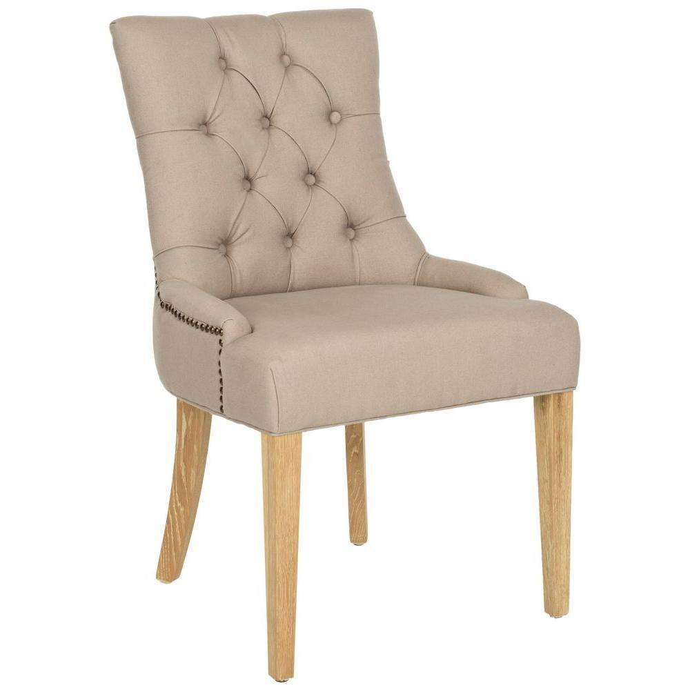 Antique Gold Velvet and Wood Dining Chairs Set of 2