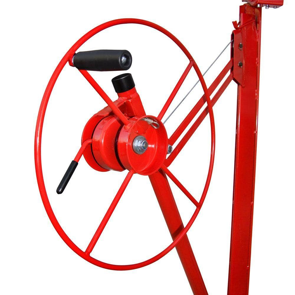 Heavy-Duty Red Steel Drywall Panel Hoist Lift
