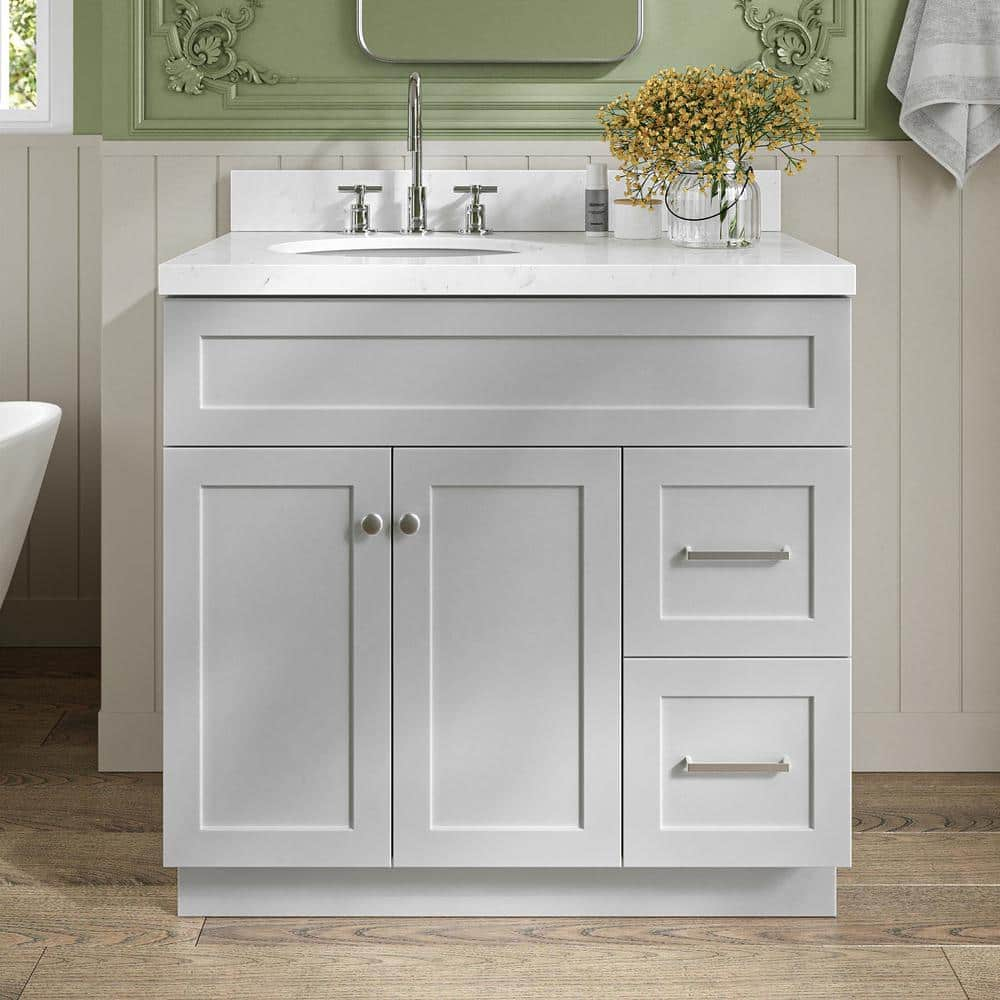 Ariel F036slcqovo Hamlet 36" Free Standing Single Basin Vanity Set - Grey