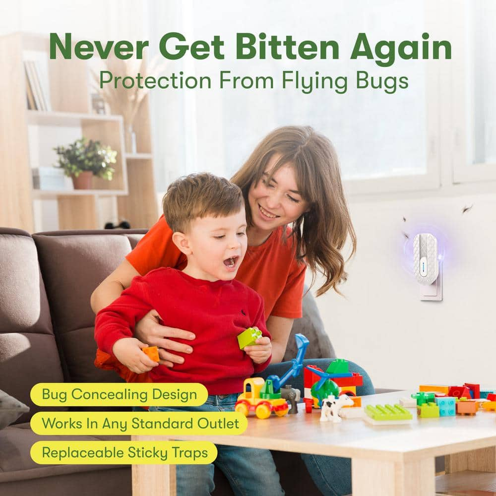 BugMD Fly Trap Indoor, Gnat Traps for House Indoor, Fruit Fly Trap, Gnat Killer Indoor, Plug in Bug Catcher, Indoor Fly Trap, Insect Traps Indoor, Fly Traps Indoor for Safer Home, Fruit Fly Killer