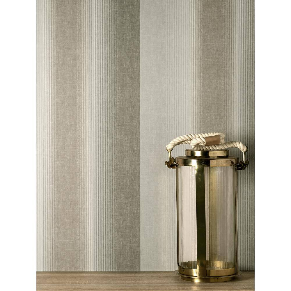 Fine Decor Wallcoverings Kirby Taupe Stripe Wallpaper, 20.86-in by 33-ft, 57.37 sq. ft.
