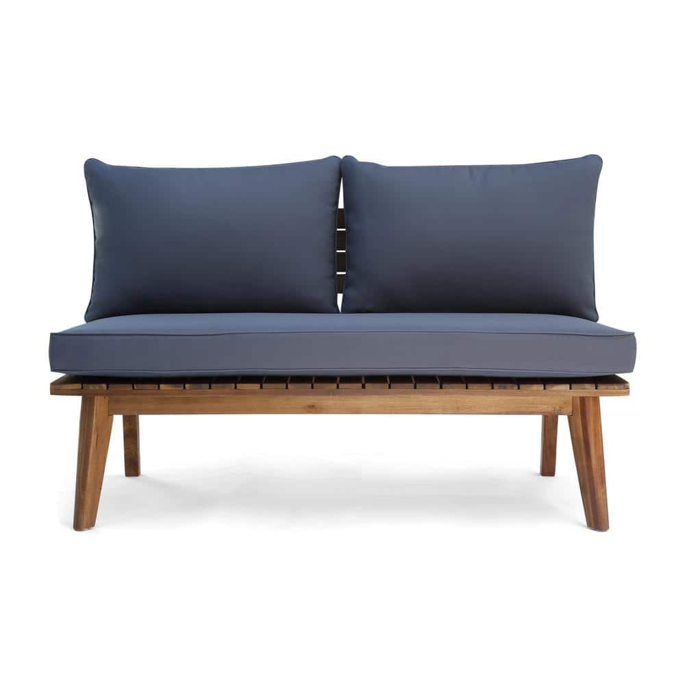 Noble House Balmoral Outdoor Loveseat Teak & Gray