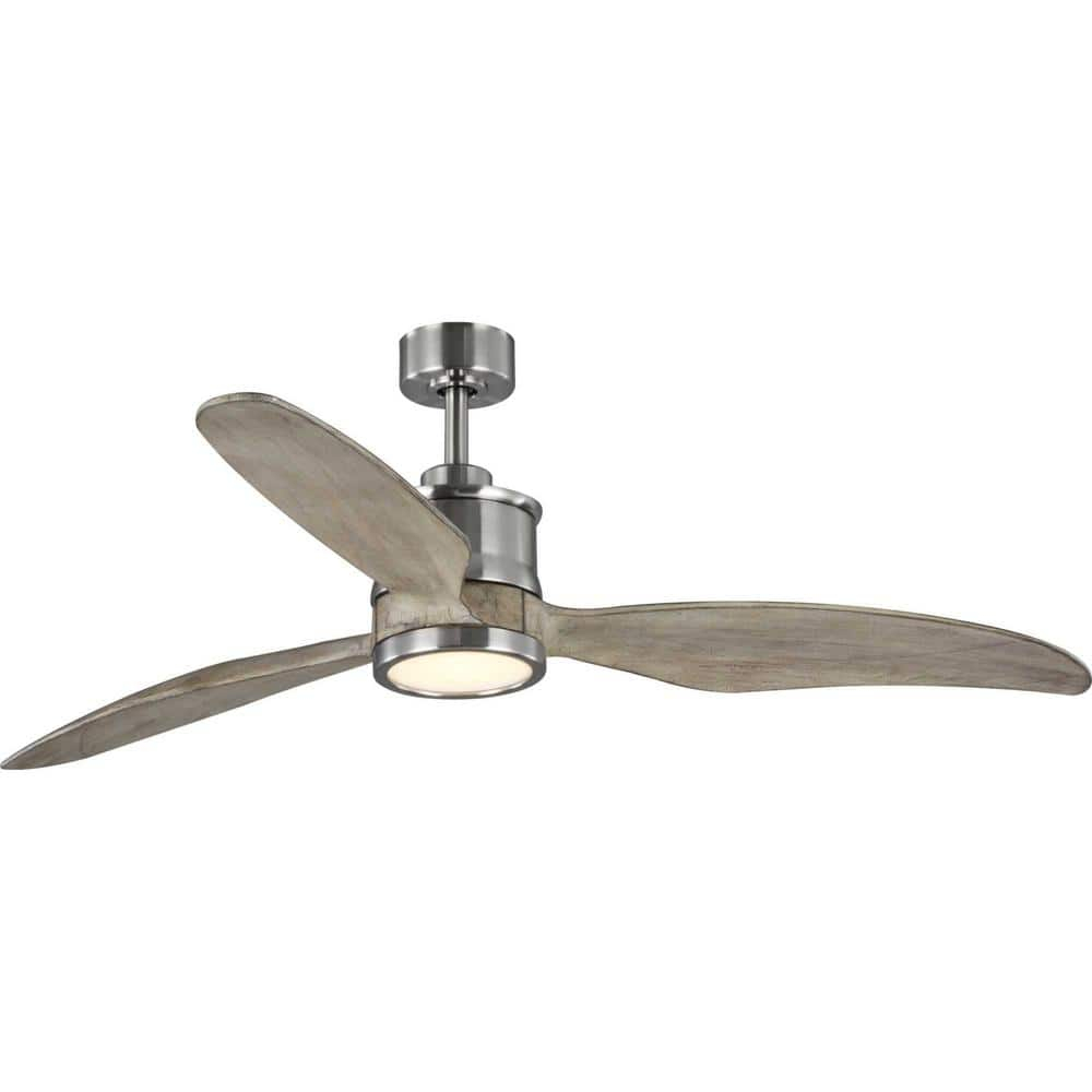 P250002-009-30-Progress Lighting-Farris - Wide - Ceiling Fan - 1 Light - Handheld Remote in Modern style - 60 Inches wide by 15.5 Inches high-Brushed