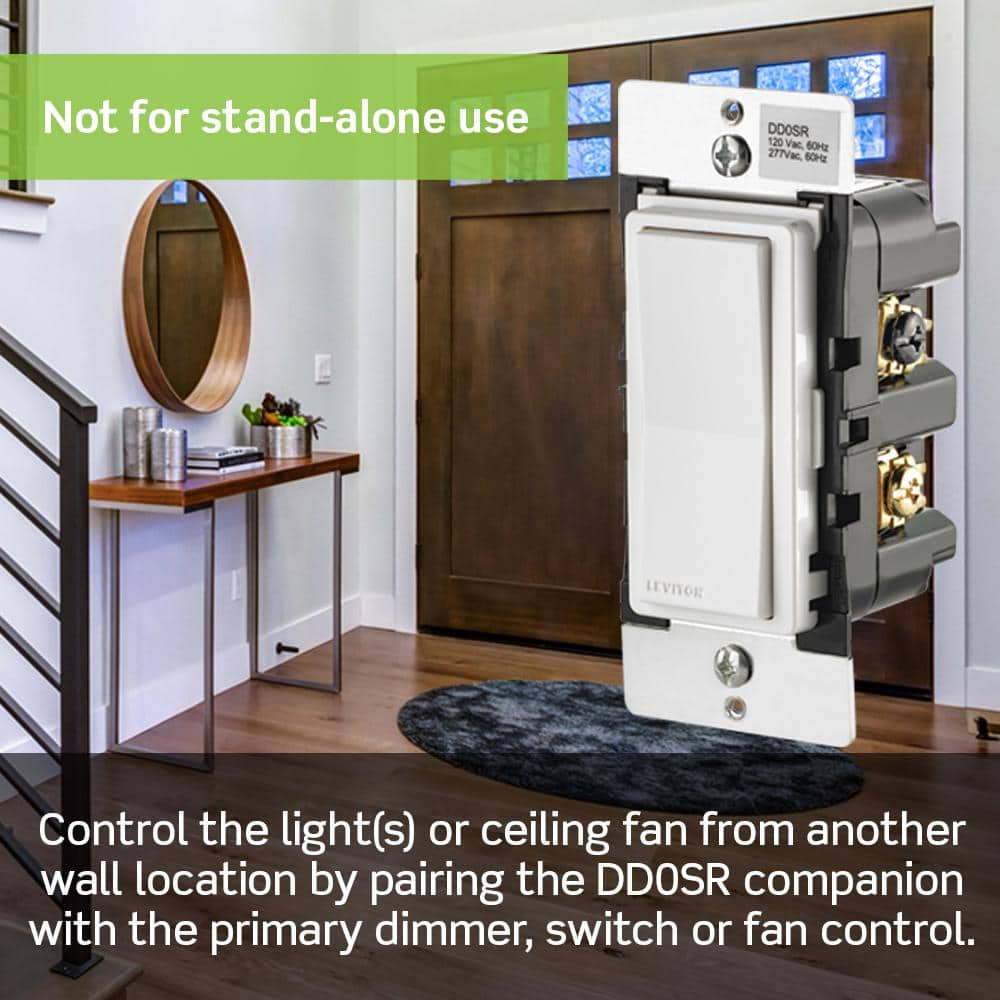 120VAC Decora Digital/Decora Smart Coordinating Switch Remote, 3-Way or up to 9 Additional Locations, Ivory DD0SR-1Z