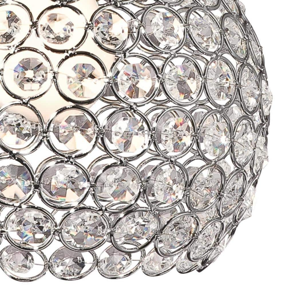 Westinghouse Kelcie Mini Pendant Brushed Nickel Finish Crystal Jewel Shade