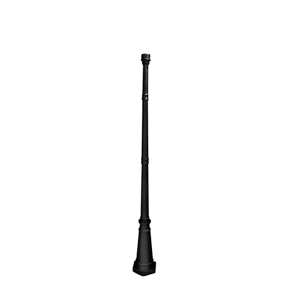 Gama Sonic 6.5-Foot Black Decorative Post with 3-Inch Fitter