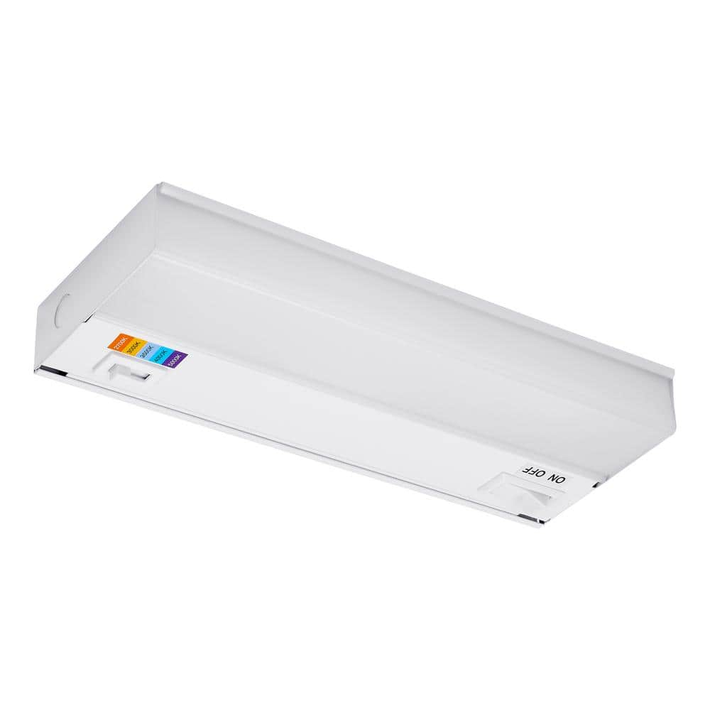 Maxxima 9 in. LED Under Cabinet Light, Hardwired, 270 Lumens, 5 CCT 2700K - 5000K, White, On/Off Switch