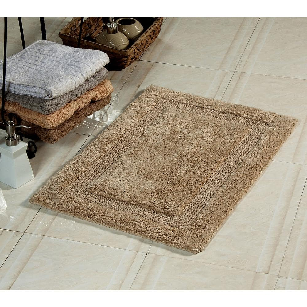 Saffron Fabs  Cotton Regency Bath Rug Beige 24 x 36