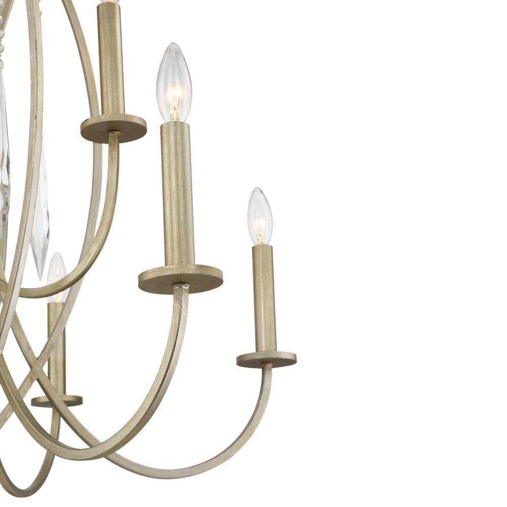 Hutton Sterling Gold 9-Light Chandelier