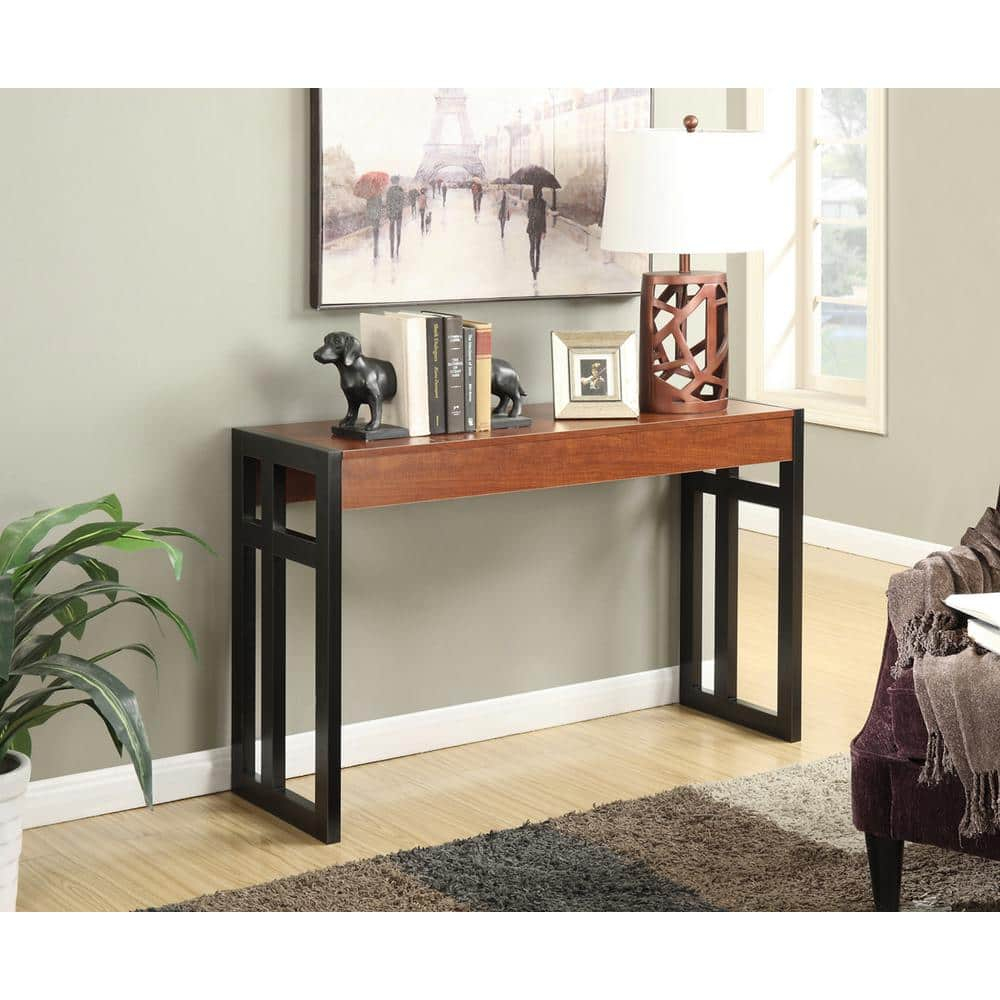 Convenience Concepts Monterey Console Table, Black/Cherry
