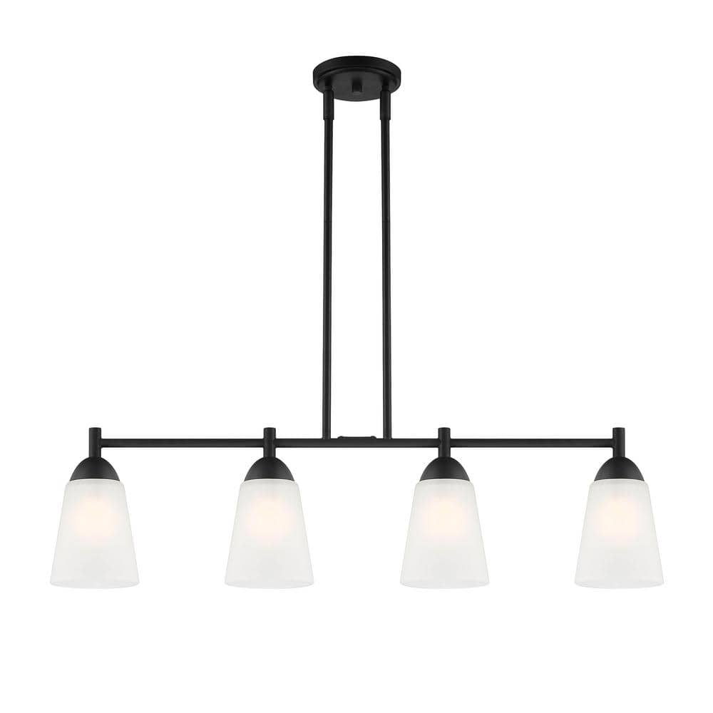 Designers Fountain Malone 4 Light Matte Black Island Pendant, D267M-IS-MB