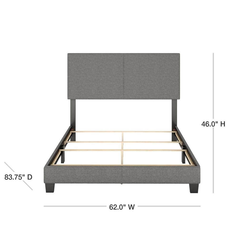 Boyd Sleep MIL898QN Mateo Linen Upholstered Platform Bed