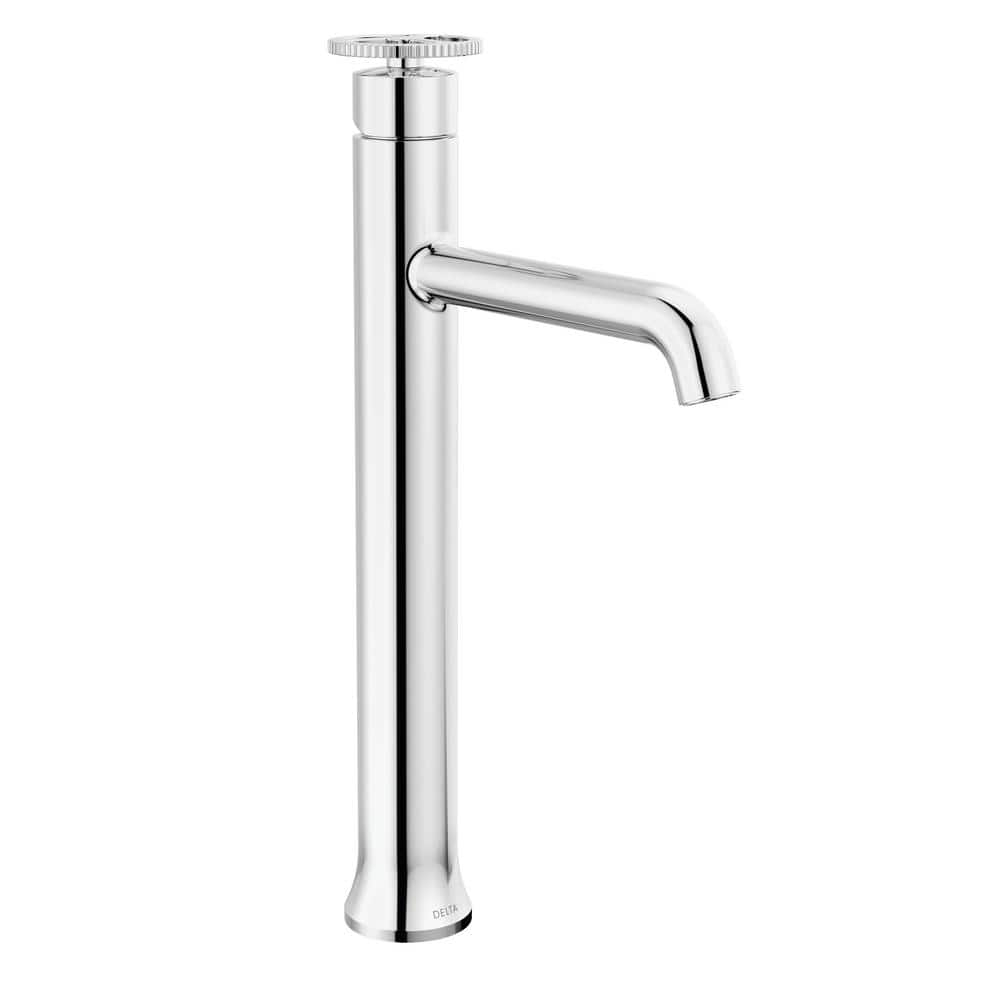 Trinsic Single Hole Vessel Bathroom Faucet with Wheel Handle, Single Handle Bathroom Sink Faucet