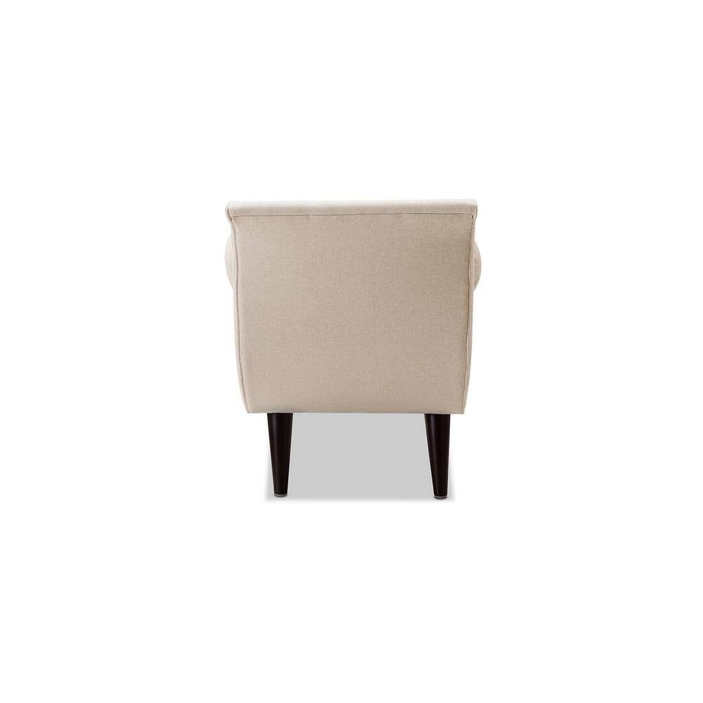 Alma Tufted Flare Arm Entryway Bench, Sky Neutral