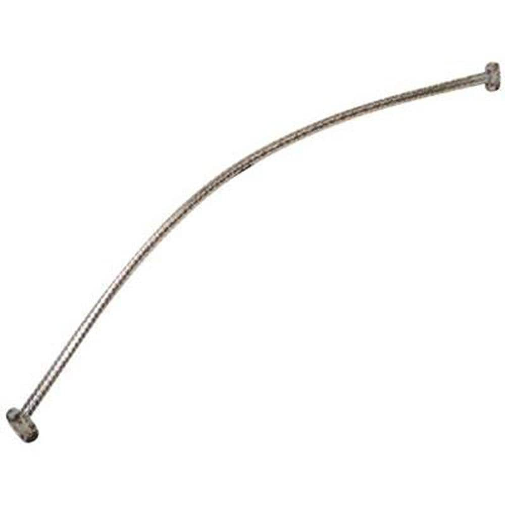 National Brand Alternative C60BN 5 ft. Stainless Steel Curved Shower Rod, Brushed Nickel