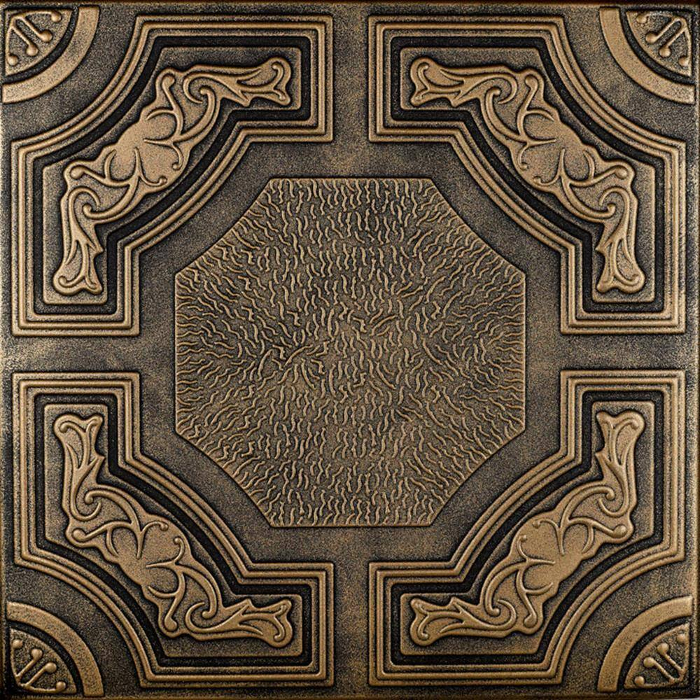 Evergreen 1.6 ft. x 1.6 ft. Polystyrene Glue-up Ceiling Tile