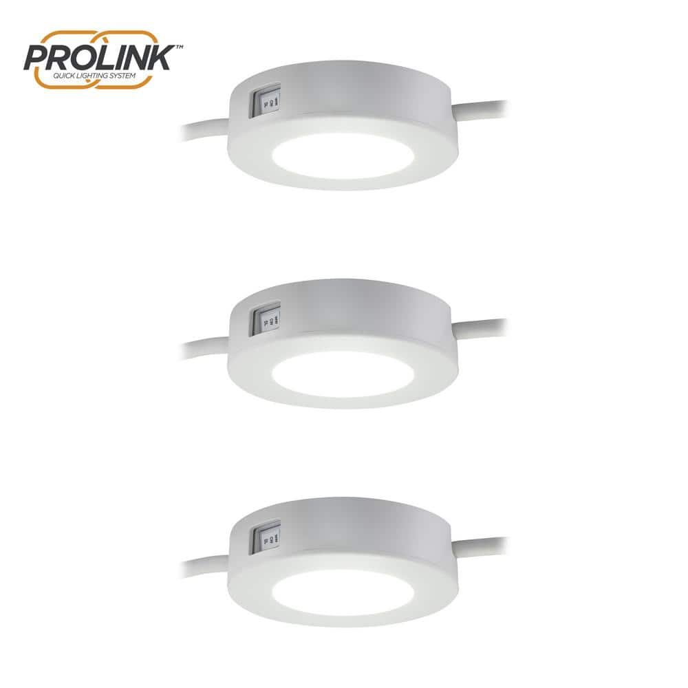 ULTRA PROGRADE 3.50" 663 lm LED Under-Cabinet Lights, 3000K 4000K 5000K (3 Count)