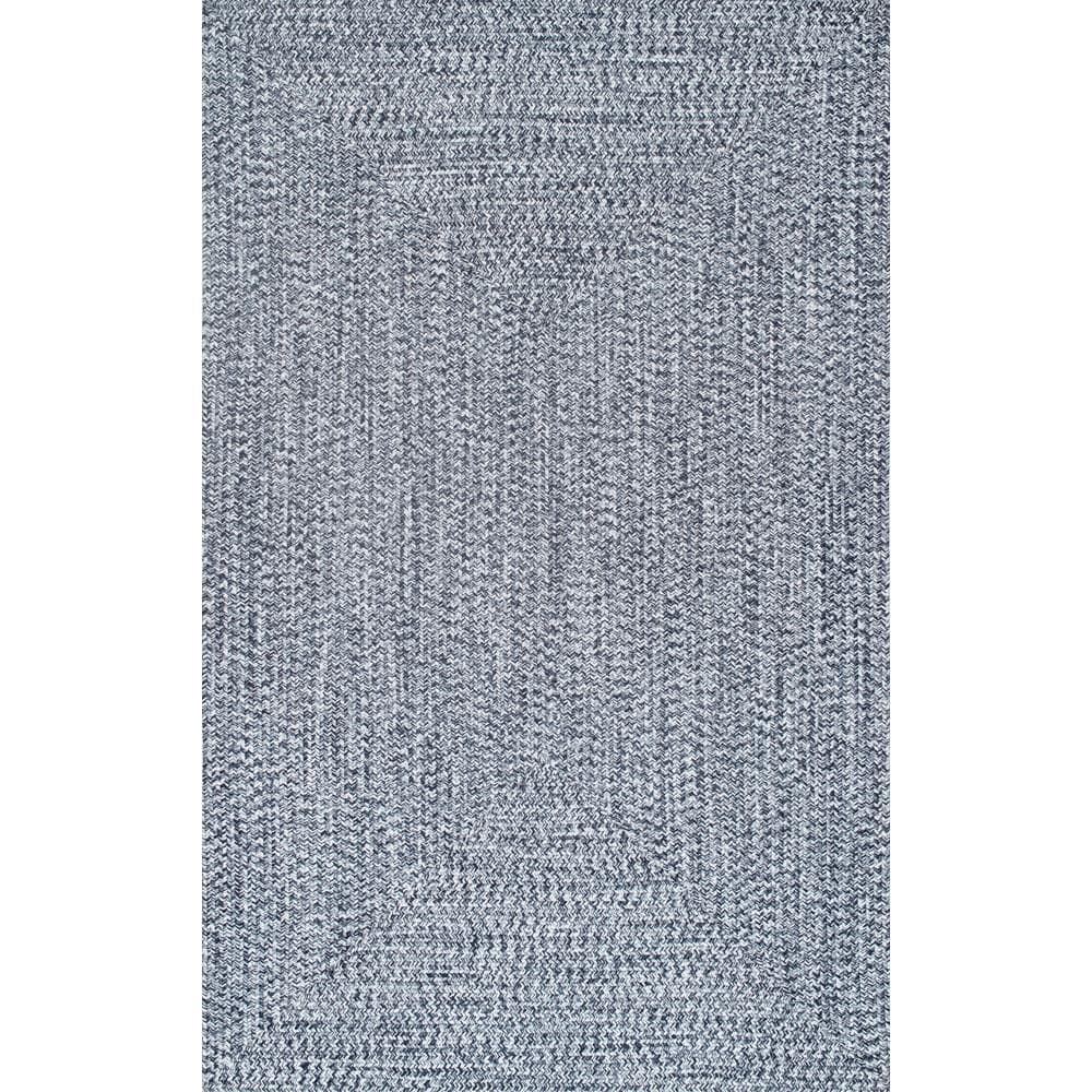 nuLOOM Wynn Braided Indoor/Outdoor Navy 4' x 6' Casual Area Rug