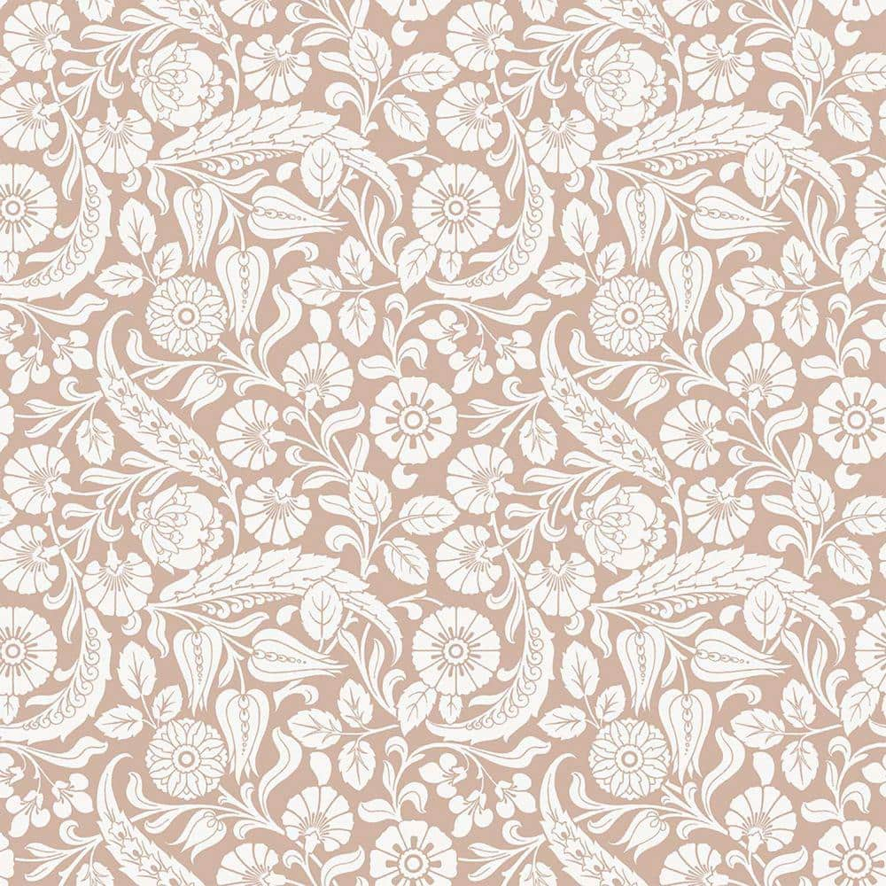 Design Department Cordelia Pink Baroque Blooms Wallpaper, 20.9-in by 33-ft
