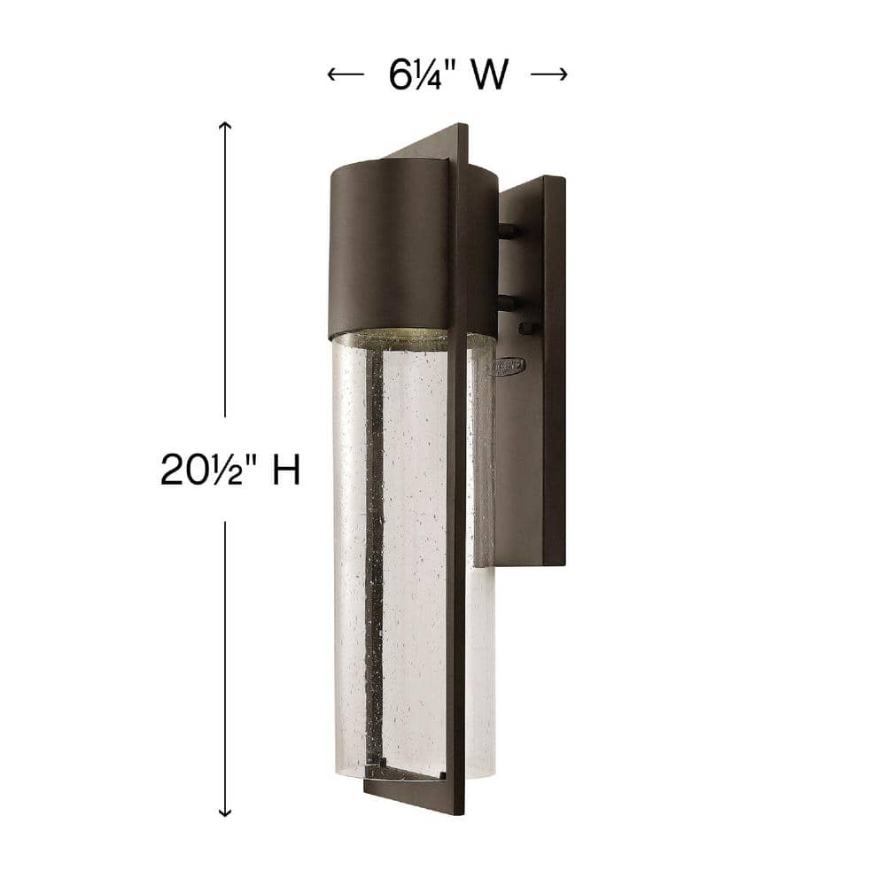Shelter Buckeye Bronze 1-Light Outdoor Wall Lantern with Clear Seedy Glass