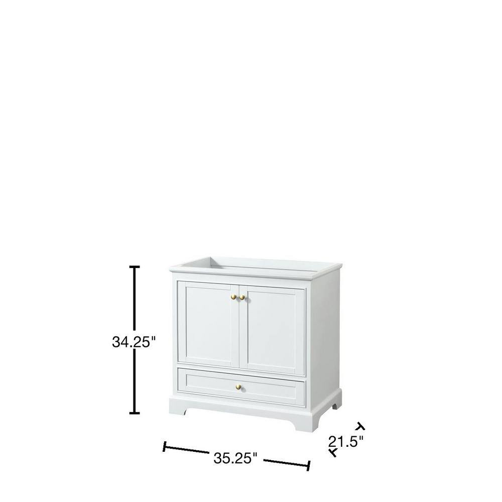 Wyndham Collection Deborah 35" Single Bathroom Vanity Base Only