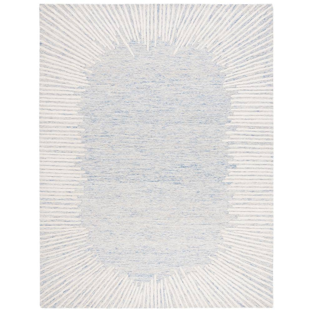 SAFAVIEH Abstract Frieda Radiate Area Rug, Blue/Ivory, 9' x 12'
