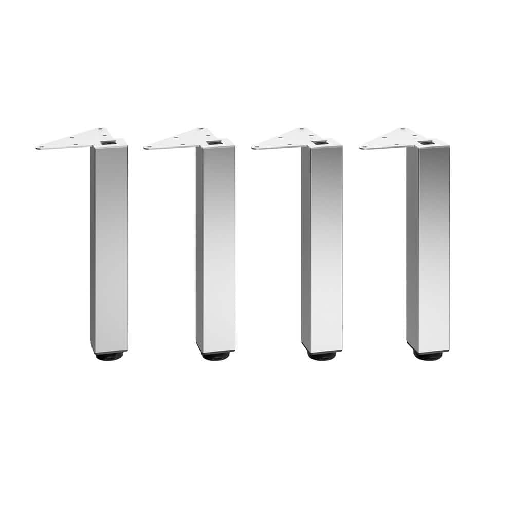 Adjustable Square Black Steel Furniture Legs Set of 4