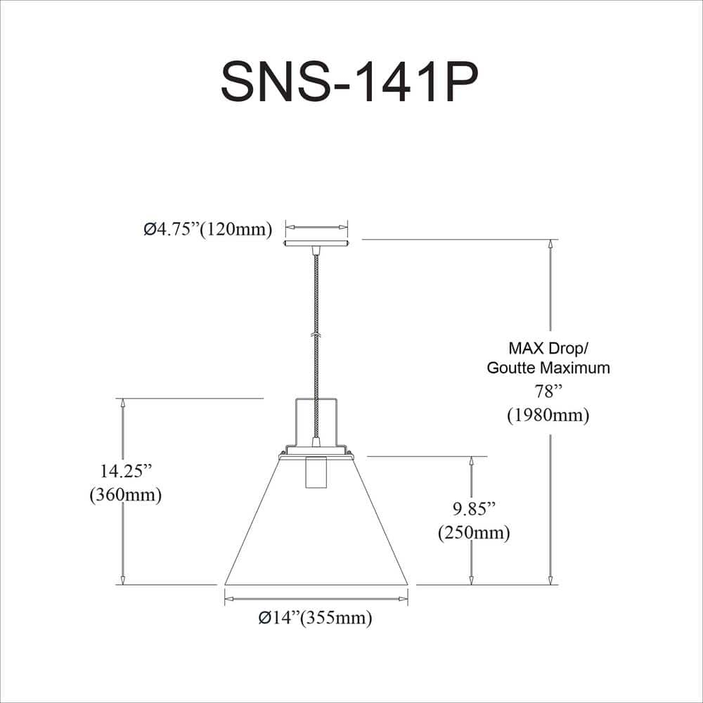 Sonus 1-Light Aged Brass Pendant