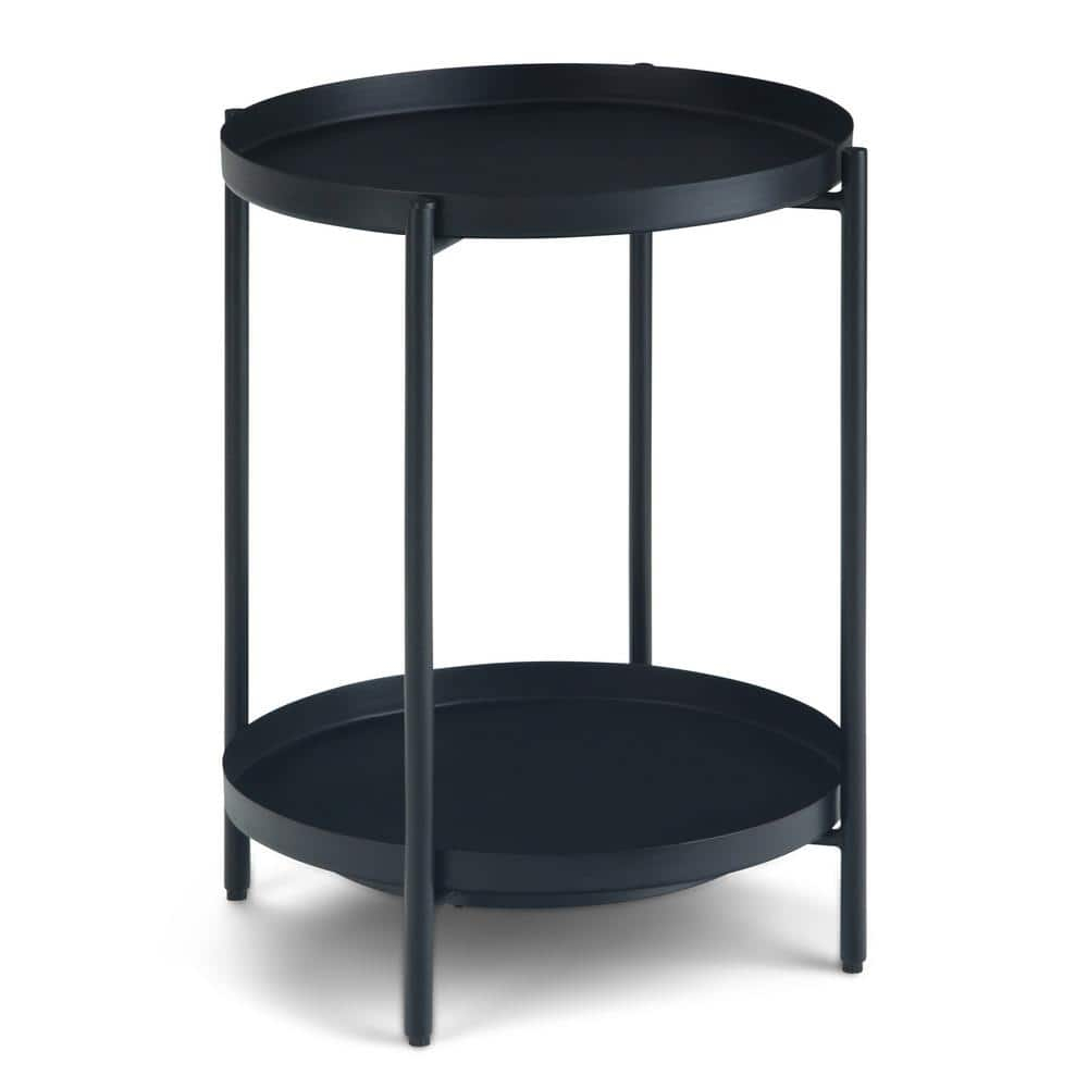 Simpli Home Monet Industrial 17 " Metal Metal End Table in Black