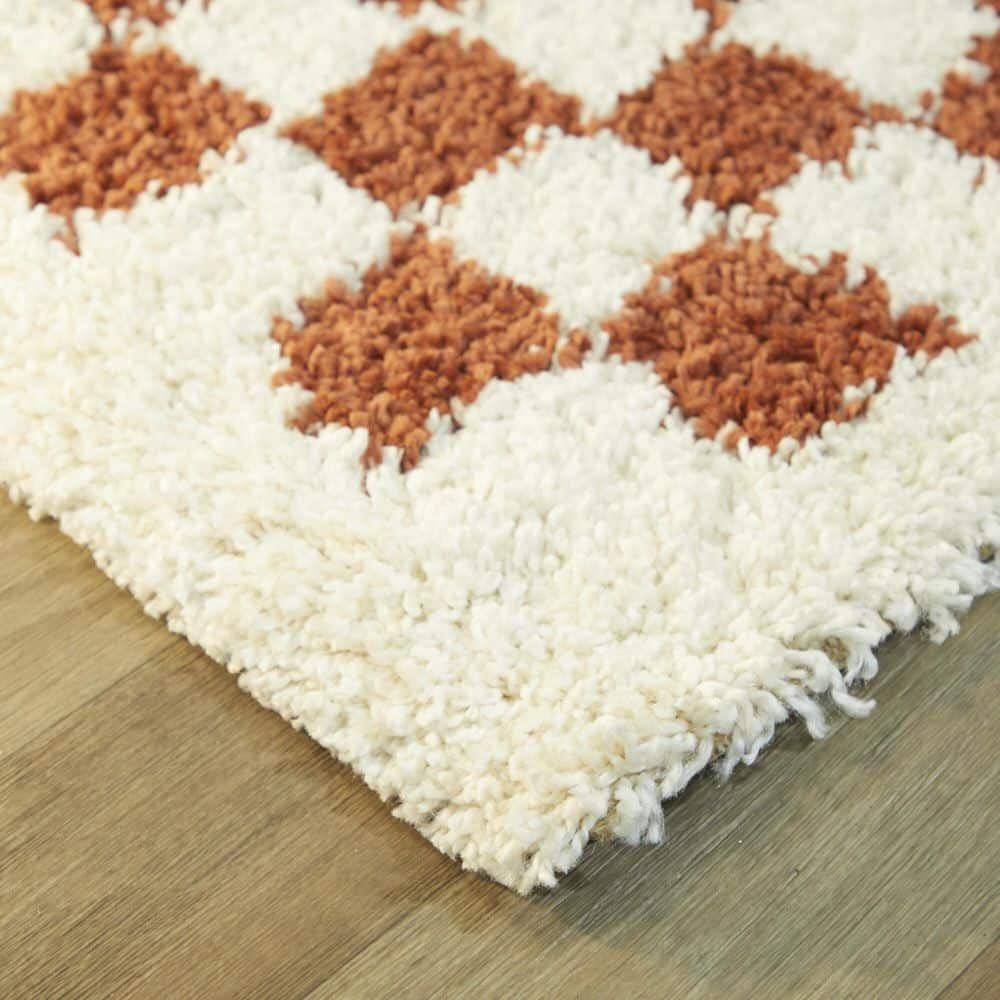 Covey Burnt Orange 9 ft. x 12 ft. Geometric Area Rug
