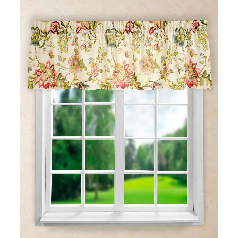 Ellis Curtain Brissac Tailored Valance, 70 x 15, Red
