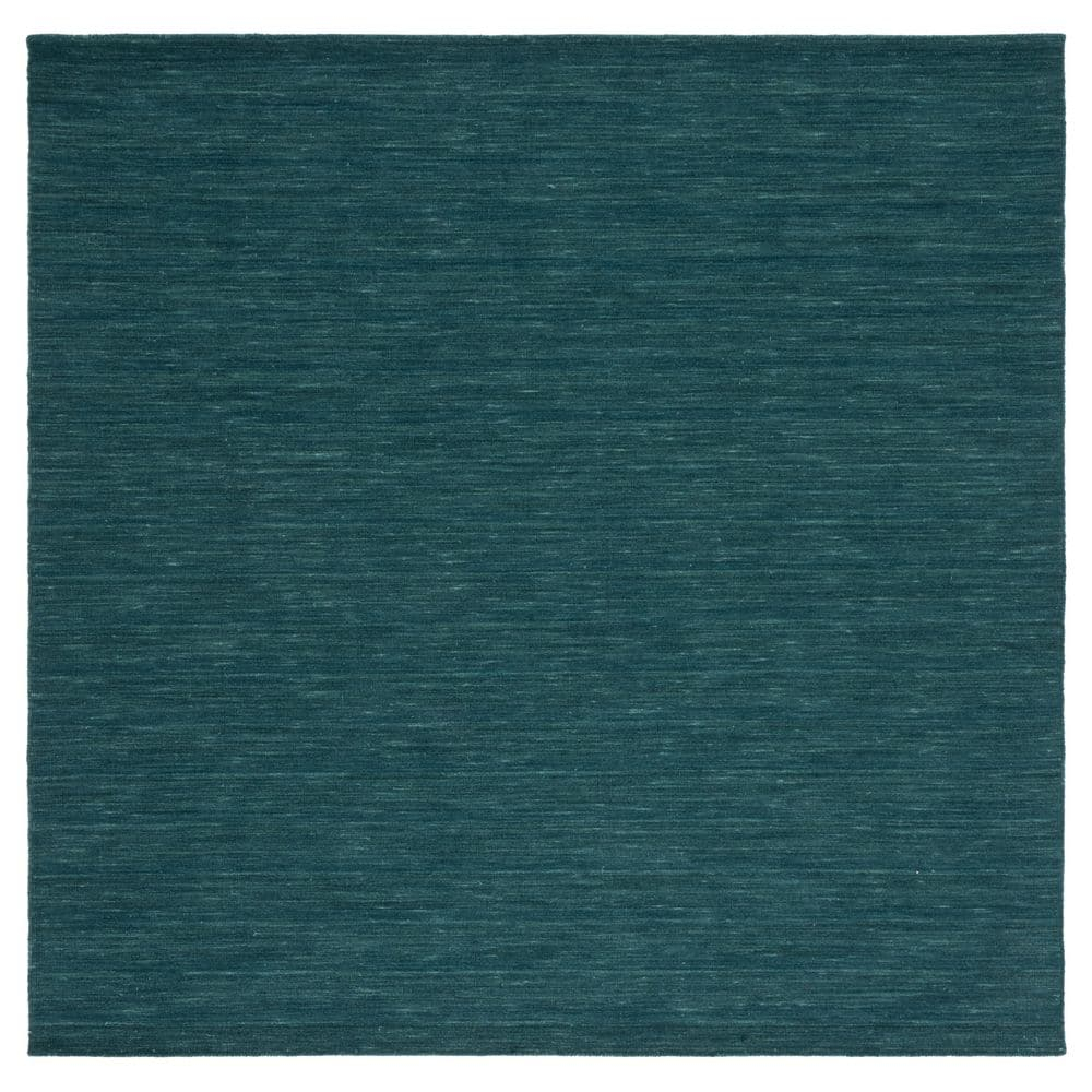 SAFAVIEH Kilim Patrick Solid Area Rug, Dark Green, 6' x 6' Square