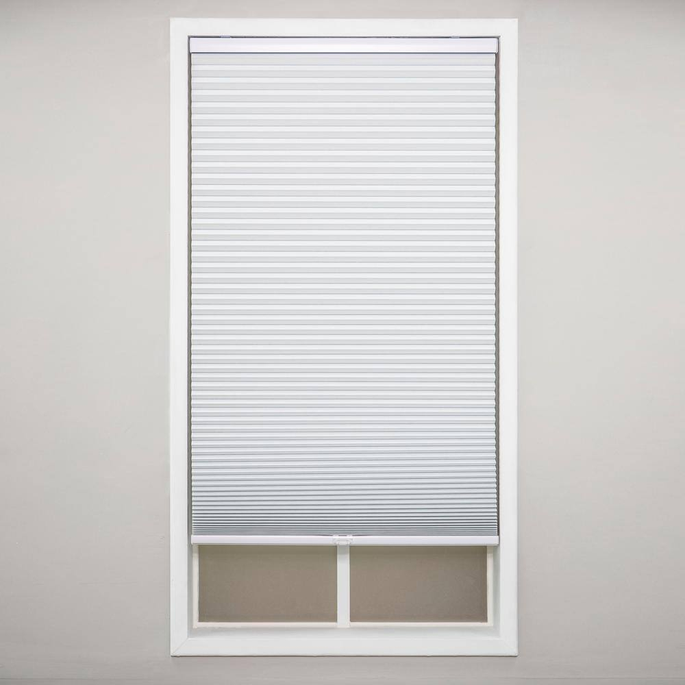 White Cordless Blackout Polyester Cellular Shades - 22.5 in. W x 72 in. L