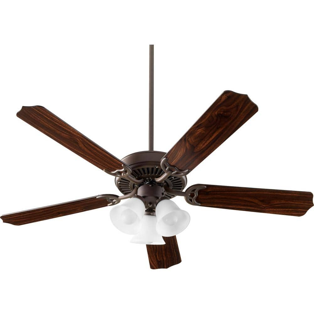 7525-3086-Quorum Lighting-Capri X - Ceiling Fan in Traditional style - 52 inches wide by 19.75 inches high-Oiled Bronze Finish-Oiled Bronze/Walnut